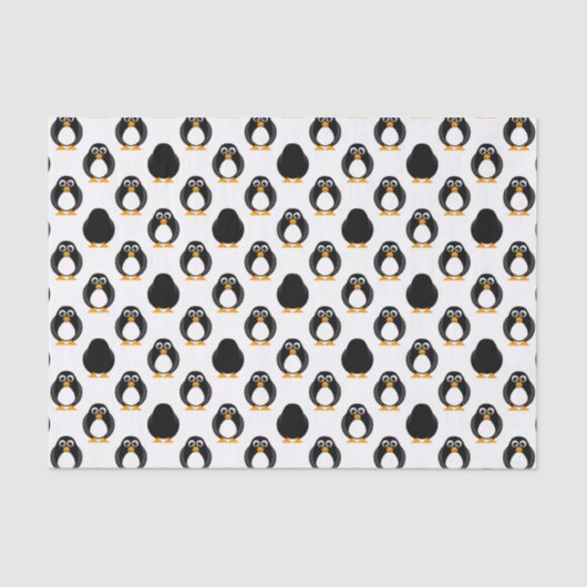 Papier Mousseline Motif mignon de pingouin (Recto)
