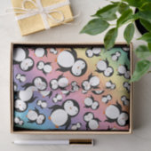 Papier Mousseline Motif mignon de pingouin d'arc-en-ciel (Cadeau)