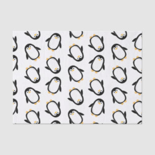 Papier Mousseline Motif mignon de pingouins