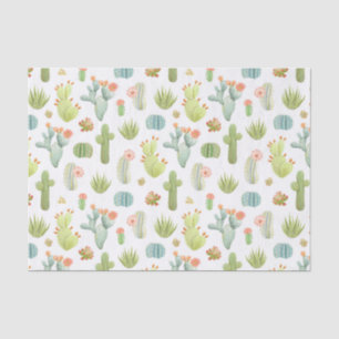 Papier Mousseline Motif mignon de position de cactus
