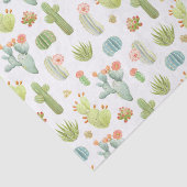 Papier Mousseline Motif mignon de position de cactus (Détail)
