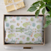 Papier Mousseline Motif mignon de position de cactus (Cadeau)