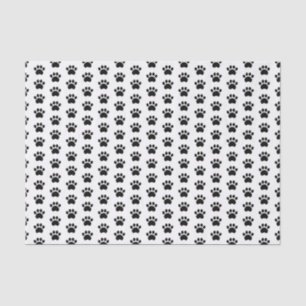 Papier Mousseline Motif mignon d'empreinte de patte