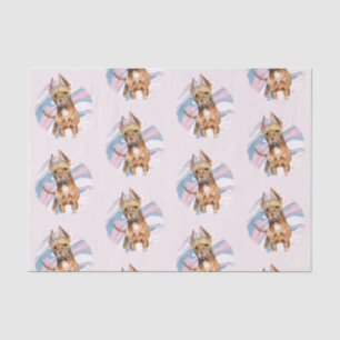 Papier Mousseline Motif mignon d'illustration de chien de Terrier de