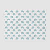 Papier Mousseline Motif mignon turquoise d'éléphant (Recto)