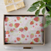 Papier Mousseline Motif migre rouge floral (Cadeau)