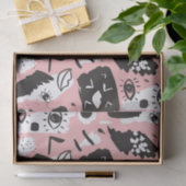 Papier Mousseline Motif moderne abstrait d'oeil et de lèvres (Cadeau)