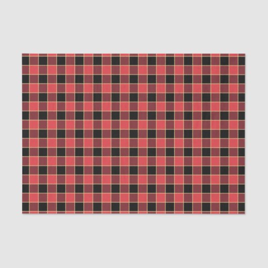 Papier Mousseline Motif moderne Buffalo Check Couleurs personnalisée (Recto)