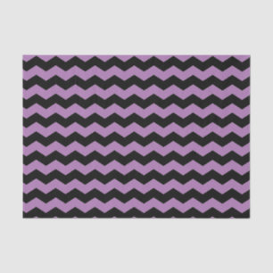 Papier Mousseline Motif moderne Chevron noir et violet