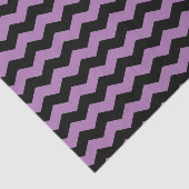 Papier Mousseline Motif moderne Chevron noir et violet (Détail)