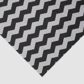 Papier Mousseline Motif moderne Chevron Zigzag noir et gris (Détail)