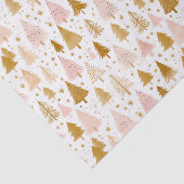 Papier Mousseline Motif moderne de Noël rose et or (Détail)