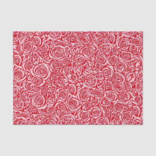 Papier Mousseline Motif moderne de rose de résumé, rose rouge et