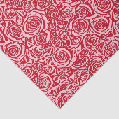 Papier Mousseline Motif moderne de rose de résumé, rose rouge et (Détail)