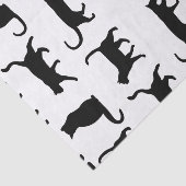 Papier Mousseline Motif moderne de silhouette de chats noirs (Détail)
