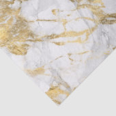 Papier Mousseline Motif moderne en marbre blanc et or (Détail)