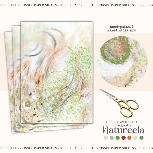 Papier Mousseline Motif moderne en terre cuite Abstrait papier de ti