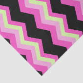 Papier Mousseline motif moderne girly zigzag noir fuchsia chevron (Détail)