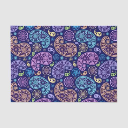Papier Mousseline Motif moderne Paisley (Recto)