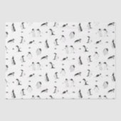 Papier Mousseline Motif monochrome des pingouins mignons (Recto)