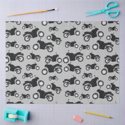Papier Mousseline Motif moto (Artisanat)