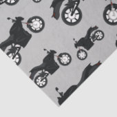 Papier Mousseline Motif moto (Détail)