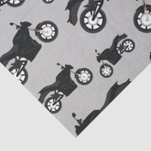 Papier Mousseline Motif moto (Détail)