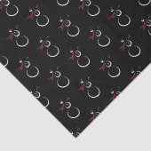 Papier Mousseline Motif motoneige d'hiver mignon noir (Détail)