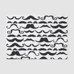 Papier Mousseline Motif Moustache
