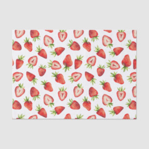 Papier Mousseline Motif mûre fraise