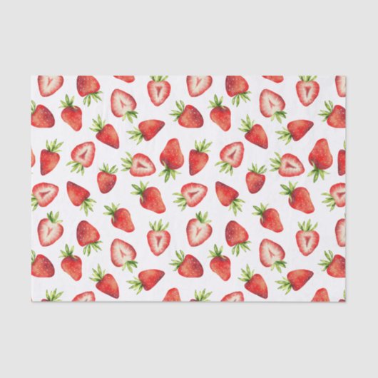 Papier Mousseline Motif mûre fraise (Recto)