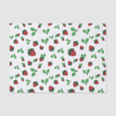 Papier Mousseline Motif mûre fraise  (Recto)