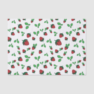 Papier Mousseline Motif mûre fraise 