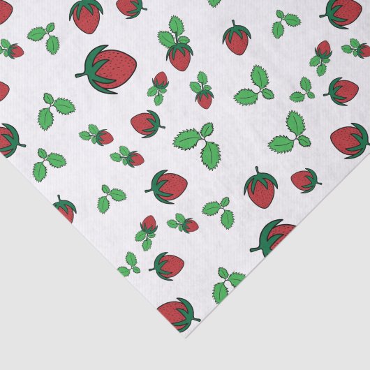 Papier Mousseline Motif mûre fraise  (Détail)