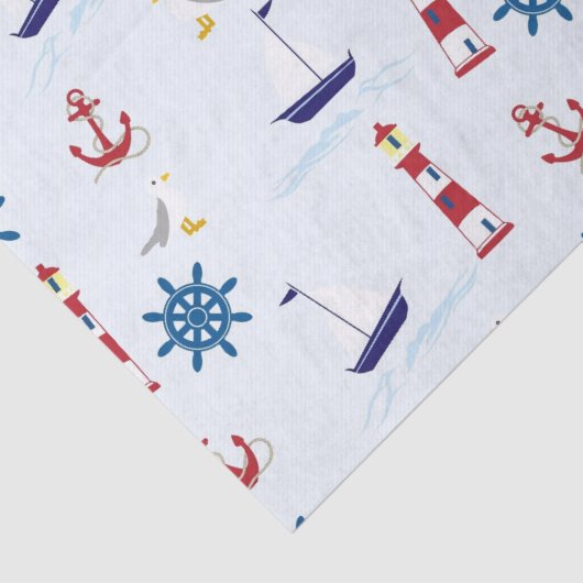 Papier Mousseline Motif nautique (Détail)