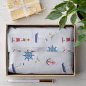 Papier Mousseline Motif nautique (Cadeau)