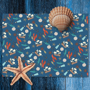 Papier Mousseline Motif nautique