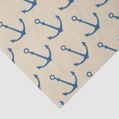 Papier Mousseline Motif nautique d'Ancre de bateau (Détail)