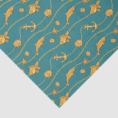 Papier Mousseline Motif nautique d'or (Détail)