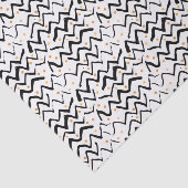 Papier Mousseline Motif noir de courses et de points de brosse (Détail)