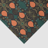 Papier Mousseline Motif noir de diamant géométrique Boho (Détail)