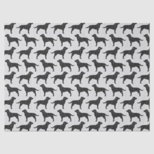 Papier Mousseline Motif noir de silhouettes de labrador retriever