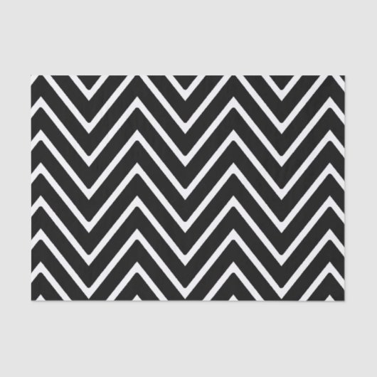 Papier Mousseline Motif noir et blanc 2 de Chevron (Recto)