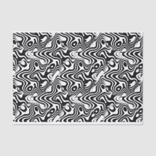 Papier Mousseline Motif noir et blanc à la mode de remous de résumé