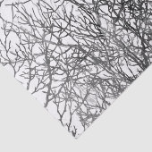 Papier Mousseline Motif noir et blanc de branches d'arbre (Détail)