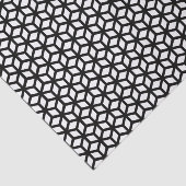 Papier Mousseline Motif noir et blanc de cube (Détail)