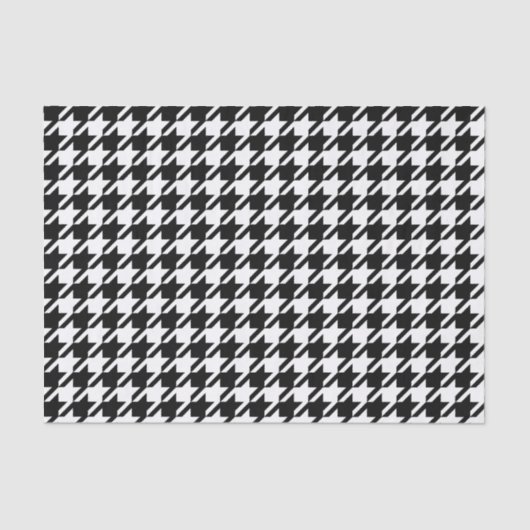 Papier Mousseline Motif noir et blanc Houndstooth (Recto)