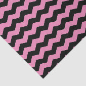 Papier Mousseline Motif noir et rose moderne Chevron Zigzag (Détail)
