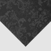 Papier Mousseline Motif noir foncé Fanchy Chic Damask (Détail)