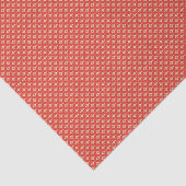 Papier Mousseline Motif nostalgique rétro rouge de Noël (Détail)